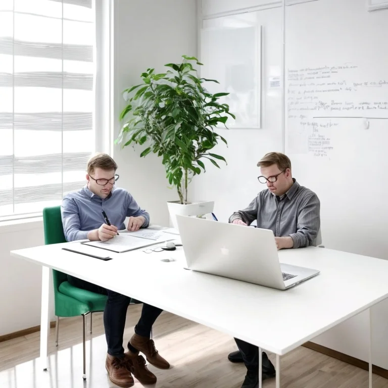 Dokument einer Softwareentwicklungsvereinbarung auf dem Schreibtisch